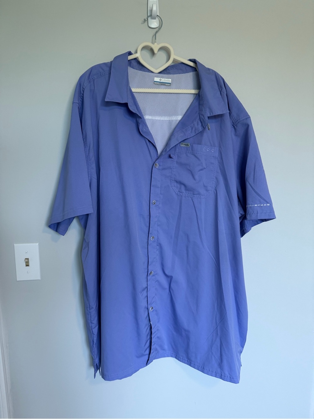 Columbia PFG Men’s Short-Sleeve Purple Performance Shirt